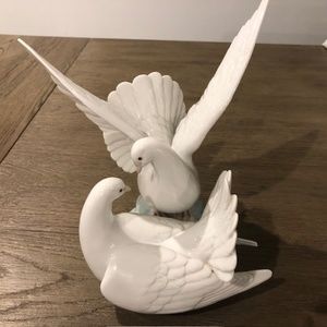 Lladro Porcelain 2 Doves Figurine 6291 “Love Nest” Rare -No Box